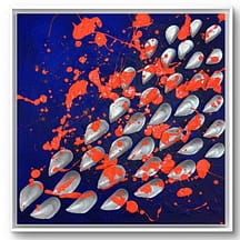 Vermilion Tide 54 x 54 cm