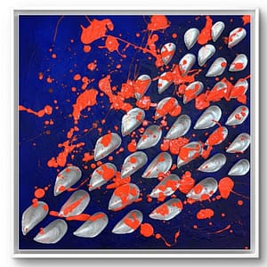 Vermilion Tide 54 x 54 cm