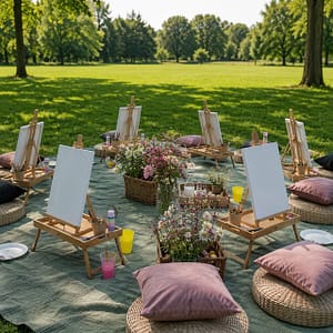 Kreatives Picknick- Malen im Freien