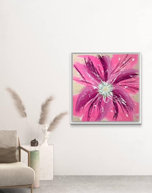 Pink Flower 93 x 93 cm – Bild 3